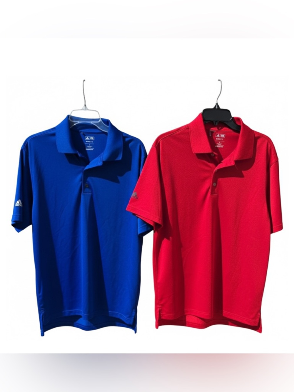 Adidas Climalite Polo Bundle Men’s M Blue Red Golf Athletic Shirts
